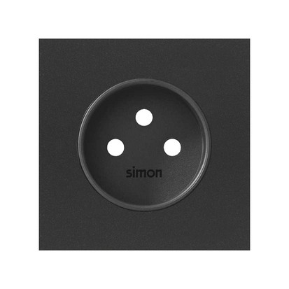 KONTAKT SIMON - Panel 1-krotny: 1 gniazdo zasilające; czarny mat - 10020120-238