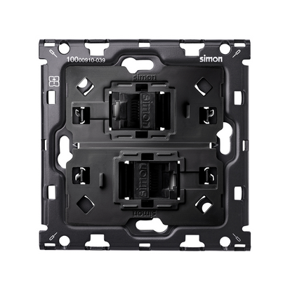 KONTAKT SIMON - Zestaw 1-krotny: 2 gniazda RJ45 cat 6 - 10010111-039