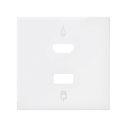 KONTAKT SIMON - Pokrywa do gniazda HDMI+ USB; biały mat - 10001095-230