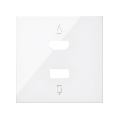 KONTAKT SIMON - Pokrywa do gniazda HDMI+ USB; biały - 10001095-130