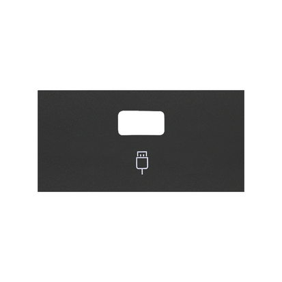 KONTAKT SIMON - Pokrywa do gniazda USB pojedynczego (mechanizm 1/2); czarny mat - 10001091-238