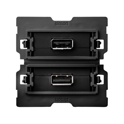 KONTAKT SIMON - Gniazdo USB podwójne, 2.0, typ A żeńskie (mechanizm), zaciski śrubowe - 10000562-039