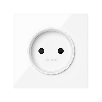 KONTAKT SIMON - Pokrywa do gniazda bez uziemienia; biały - 10000040-130