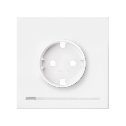 KONTAKT SIMON - Panel 1-krotny: iO, gniazdo z uziemieniem schuko; biały mat - 10021108-230
