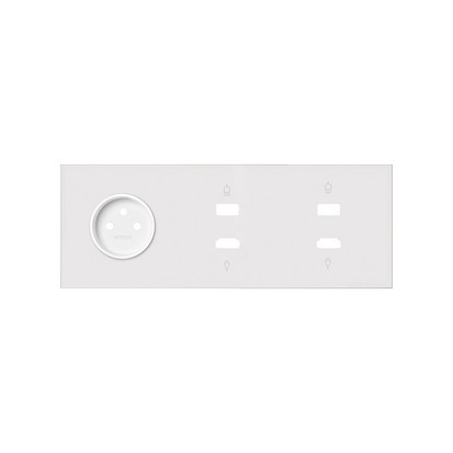 KONTAKT SIMON - Panel 3-krotny: 1 gniazdo + 1 HDMI + 1 USB + 1 HDMI + 1 USB; biały mat - 10020318-230