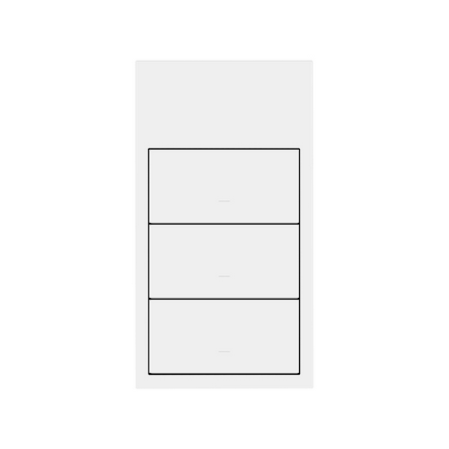 KONTAKT SIMON - Panel 2-krotny pion: 3 klawisze; biały mat - 10020215-230