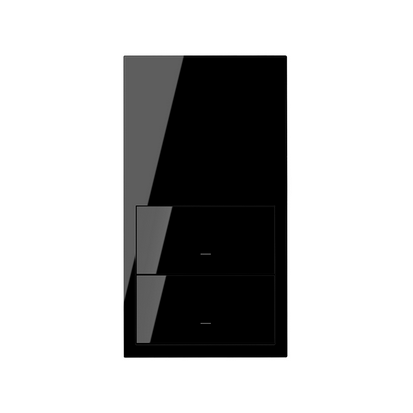 KONTAKT SIMON - Panel 2-krotny: 2 klawisze; czarny - 10020213-138