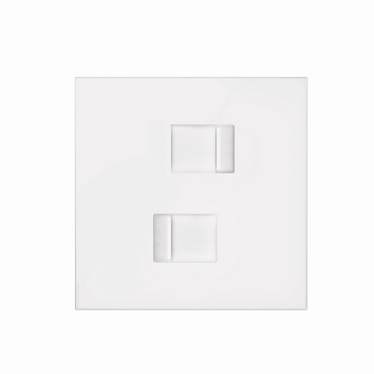 KONTAKT SIMON - Panel 1-krotny: 2 gniazda RJ45; biały mat - 10020111-230