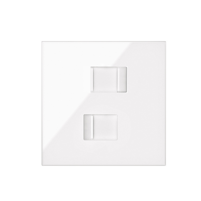 KONTAKT SIMON - Panel 1-krotny: 2 gniazda RJ45; biały - 10020111-130