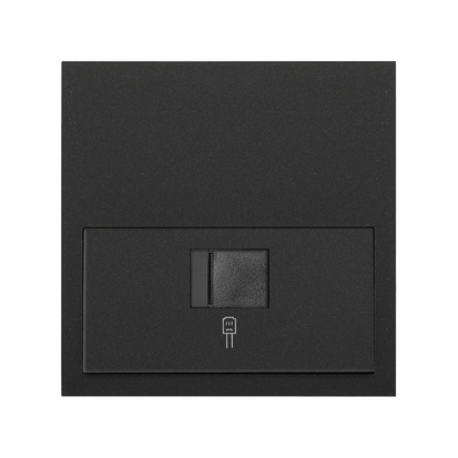 KONTAKT SIMON - Panel 1-krotny: 1 gniazdo RJ45; czarny mat - 10020106-238