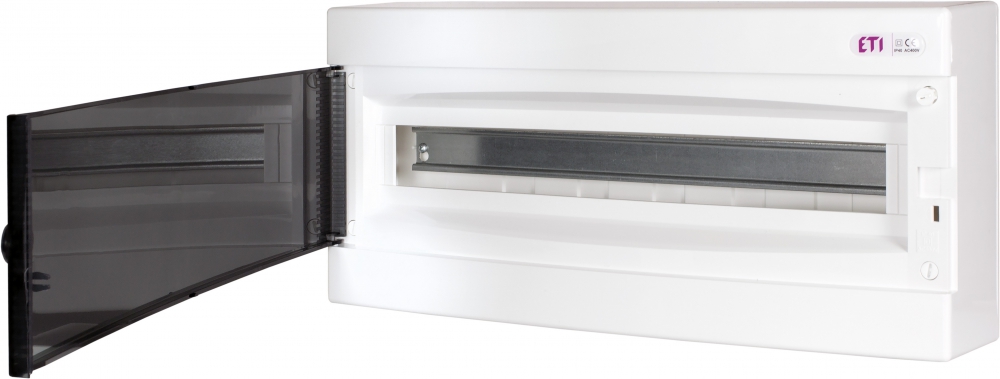 ETI - ROZDZIELNIA TWORZYWO NATYNKOWA IP40 1X24 MOD DRZWI TRANSPARENTNE ECT 1X24PT-S - 001100282