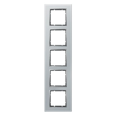HAGER - RAMKA PIĘCIOKROTNA SZKLANA ALUMINIUM B.7 - 10156414