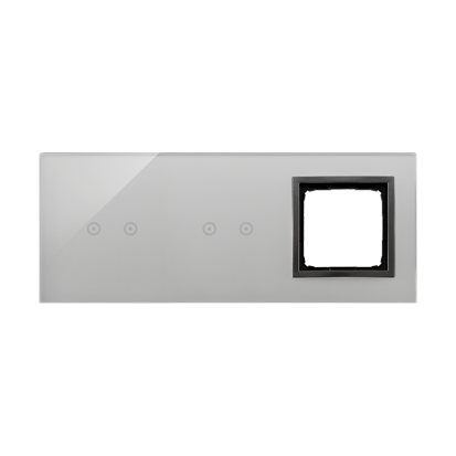 KONTAKT SIMON - PANEL DOTYKOWY S54 TOUCH, 3 MODUŁY, 2 POLA DOTYKOWE POZIOME + 2 POLA DOTYKOWE POZIOME + 1 OTWÓR NA OSPRZĘT S54, BURZOWA CHMURA - DSTR3220/72