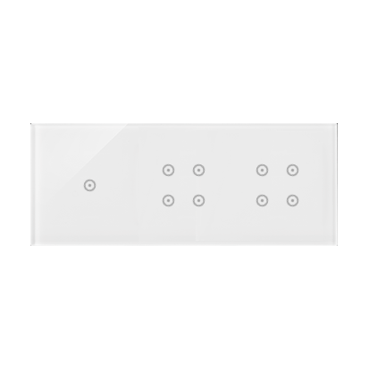 KONTAKT SIMON - PANEL DOTYKOWY S54 TOUCH, 3 MODUŁY, 1 POLE DOTYKOWE + 4 POLE DOTYKOWE +  4 POLE DOTYKOWE, BIAŁA PERŁA - DSTR3144/70