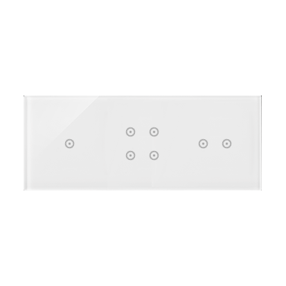 KONTAKT SIMON - PANEL DOTYKOWY S54 TOUCH, 3 MODUŁY, 1 POLE DOTYKOWE + 4 POLE DOTYKOWE + 2 POLA DOTYKOWE POZIOME, BIAŁA PERŁA - DSTR3142/70