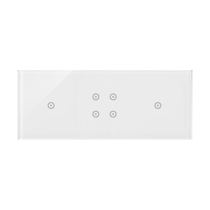 KONTAKT SIMON - PANEL DOTYKOWY S54 TOUCH, 3 MODUŁY, 1 POLE DOTYKOWE + 4 POLE DOTYKOWE + 1 POLE DOTYKOWE, BIAŁA PERŁA - DSTR3141/70