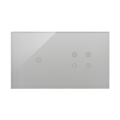 KONTAKT SIMON - PANEL DOTYKOWY S54 TOUCH, 2 MODUŁY, 1 POLE DOTYKOWE + 4 POLA DOTYKOWE, SREBRNA MGŁA - DSTR214/71