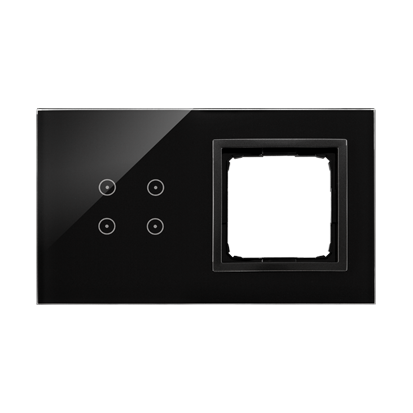 KONTAKT SIMON - PANEL DOTYKOWY S54 TOUCH, 2 MODUŁY, 4 POLA DOTYKOWE + 1 OTWÓR NA OSPRZĘT S54, WULKANICZNA LAWA - DSTR240/75