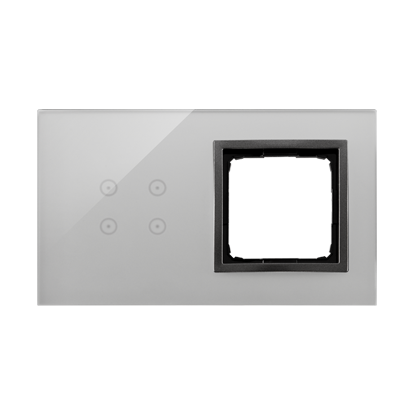 KONTAKT SIMON - PANEL DOTYKOWY S54 TOUCH, 2 MODUŁY, 4 POLA DOTYKOWE + 1 OTWÓR NA OSPRZĘT S54, BURZOWA CHMURA - DSTR240/72