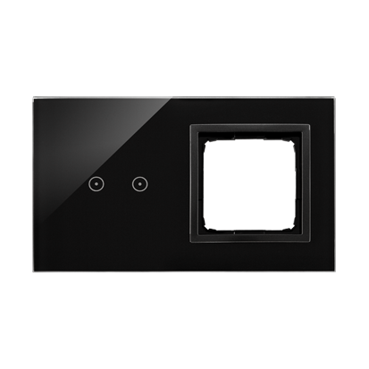 KONTAKT SIMON - PANEL DOTYKOWY S54 TOUCH, 2 MODUŁY, 2 POLA DOTYKOWE POZIOME + 1 OTWÓR NA OSPRZĘT S54, WULKANICZNA LAWA - DSTR220/75