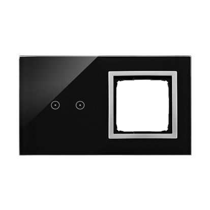 KONTAKT SIMON - PANEL DOTYKOWY S54 TOUCH, 2 MODUŁY, 2 POLA DOTYKOWE POZIOME + 1 OTWÓR NA OSPRZĘT S54, KSIĘŻYCOWA LAWA - DSTR220/74