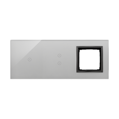 KONTAKT SIMON - PANEL DOTYKOWY S54 TOUCH, 3 MODUŁY, 1 POLE DOTYKOWE + 2 POLA DOTYKOWE PIONOWE + 1 OTWÓR NA OSPRZĘT S54, BURZOWA CHMURA - DSTR3130/72