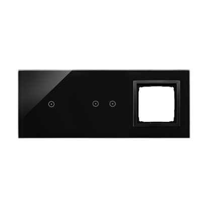 KONTAKT SIMON - PANEL DOTYKOWY S54 TOUCH, 3 MODUŁY, 1 POLE DOTYKOWE + 2 POLA DOTYKOWE POZIOME + 1 OTWÓR NA OSPRZĘT S54, WULKANICZNA LAWA - DSTR3120/75