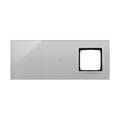 KONTAKT SIMON - PANEL DOTYKOWY S54 TOUCH, 3 MODUŁY, 1 POLE DOTYKOWE + 1 POLE DOTYKOWE, + 1 OTWÓR NA OSPRZĘT S54, SREBRNA MGŁA - DSTR3110/71