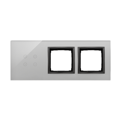 KONTAKT SIMON - PANEL DOTYKOWY S54 TOUCH, 3 MODUŁY, 4 POLA DOTYKOWE + 2 OTWORY NA OSPRZĘTY S54, BURZOWA CHMURA - DSTR3400/72