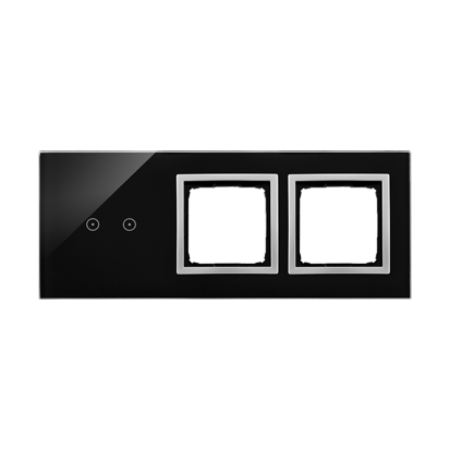 KONTAKT SIMON - PANEL DOTYKOWY S54 TOUCH, 3 MODUŁY, 2 POLA DOTYKOWE POZIOME + 2 OTWORY NA OSPRZĘTY S54, KSIĘŻYCOWA LAWA - DSTR3200/74