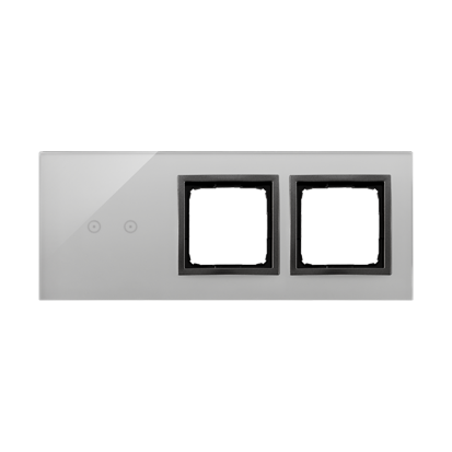 KONTAKT SIMON - PANEL DOTYKOWY S54 TOUCH, 3 MODUŁY, 2 POLA DOTYKOWE POZIOME + 2 OTWORY NA OSPRZĘTY S54, BURZOWA CHMURA - DSTR3200/72