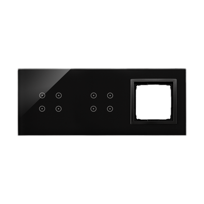 KONTAKT SIMON - PANEL DOTYKOWY S54 TOUCH, 3 MODUŁY, 4 POLA DOTYKOWE + 4 POLA DOTYKOWE + 1 OTWÓR NA OSPRZĘT S54, WULKANICZNA LAWA - DSTR3440/75