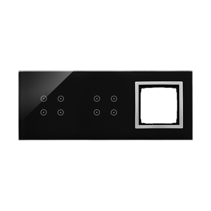 KONTAKT SIMON - PANEL DOTYKOWY S54 TOUCH, 3 MODUŁY, 4 POLA DOTYKOWE + 4 POLA DOTYKOWE + 1 OTWÓR NA OSPRZĘT S54, KSIĘŻYCOWA LAWA - DSTR3440/74