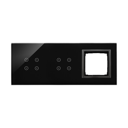 KONTAKT SIMON - PANEL DOTYKOWY S54 TOUCH, 3 MODUŁY, 4 POLA DOTYKOWE + 4 POLA DOTYKOWE + 1 OTWÓR NA OSPRZĘT S54, ZASTYGŁA LAWA - DSTR3440/73