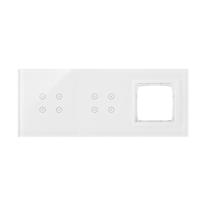 KONTAKT SIMON - PANEL DOTYKOWY S54 TOUCH, 3 MODUŁY, 4 POLA DOTYKOWE + 4 POLA DOTYKOWE + 1 OTWÓR NA OSPRZĘT S54, BIAŁA PERŁA - DSTR3440/70
