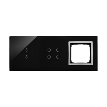 KONTAKT SIMON - PANEL DOTYKOWY S54 TOUCH, 3 MODUŁY, 2 POLA DOTYKOWE PIONOWE + 4 POLA DOTYKOWE + 1 OTWÓR NA OSPRZĘT S54, KSIĘŻYCOWA LAWA - DSTR3340/74