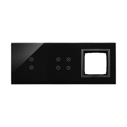 KONTAKT SIMON - PANEL DOTYKOWY S54 TOUCH, 3 MODUŁY, 2 POLA DOTYKOWE PIONOWE + 4 POLA DOTYKOWE + 1 OTWÓR NA OSPRZĘT S54, ZASTYGŁA LAWA - DSTR3340/73