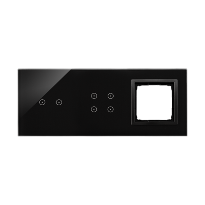KONTAKT SIMON - PANEL DOTYKOWY S54 TOUCH, 3 MODUŁY, 2 POLA DOTYKOWE POZIOME + 4 POLA DOTYKOWE + 1 OTWÓR NA OSPRZĘT S54, WULKANICZNA LAWA - DSTR3240/75