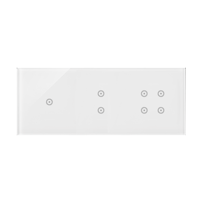 KONTAKT SIMON - PANEL DOTYKOWY S54 TOUCH, 3 MODUŁY, 1 POLE DOTYKOWE + 2 POLE DOTYKOWE PIONOWE + 4 POLA DOTYKOWE, BIAŁA PERŁA - DSTR3134/70