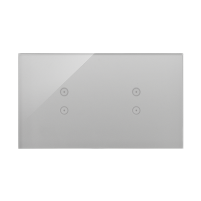 KONTAKT SIMON - PANEL DOTYKOWY S54 TOUCH, 2 MODUŁY, 2 POLA DOTYKOWE PIONOWE + 2 POLA DOTYKOWE PIONOWE, SREBRNA MGŁA - DSTR233/71