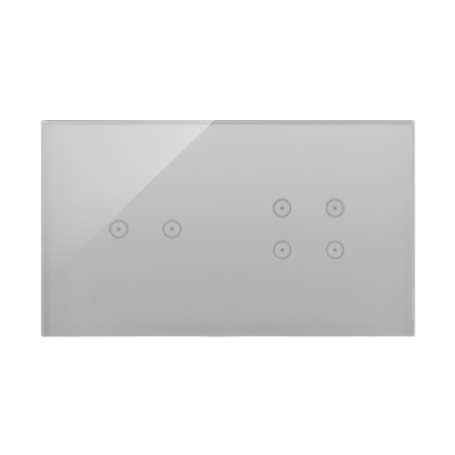 KONTAKT SIMON - PANEL DOTYKOWY S54 TOUCH, 2 MODUŁY, 2 POLA DOTYKOWE POZIOME + 4 POLA DOTYKOWE, SREBRNA MGŁA - DSTR224/71