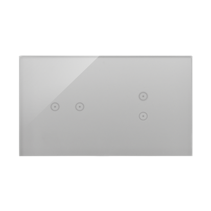 KONTAKT SIMON - PANEL DOTYKOWY S54 TOUCH, 2 MODUŁY, 2 POLA DOTYKOWE POZIOME + 2 POLA DOTYKOWE PIONOWE, SREBRNA MGŁA - DSTR223/71