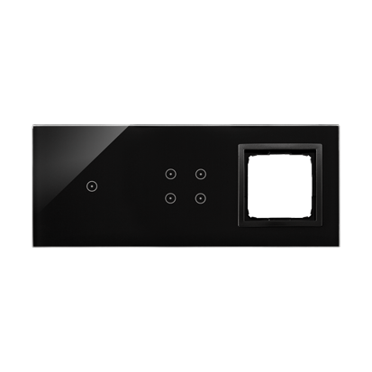 KONTAKT SIMON - PANEL DOTYKOWY S54 TOUCH, 3 MODUŁY, 1 POLE DOTYKOWE + 4 POLA DOTYKOWE + 1 OTWÓR NA OSPRZĘT S54, WULKANICZNA LAWA - DSTR3140/75