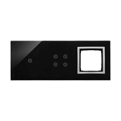 KONTAKT SIMON - PANEL DOTYKOWY S54 TOUCH, 3 MODUŁY, 1 POLE DOTYKOWE + 4 POLA DOTYKOWE + 1 OTWÓR NA OSPRZĘT S54, KSIĘŻYCOWA LAWA - DSTR3140/74