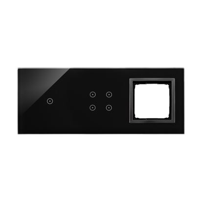 KONTAKT SIMON - PANEL DOTYKOWY S54 TOUCH, 3 MODUŁY, 1 POLE DOTYKOWE + 4 POLA DOTYKOWE + 1 OTWÓR NA OSPRZĘT S54, ZASTYGŁA LAWA - DSTR3140/73