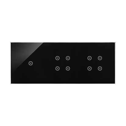 KONTAKT SIMON - PANEL DOTYKOWY S54 TOUCH, 3 MODUŁY, 1 POLE DOTYKOWE + 4 POLE DOTYKOWE +  4 POLE DOTYKOWE, ZASTYGŁA LAWA - DSTR3144/73