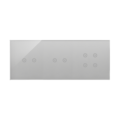 KONTAKT SIMON - PANEL DOTYKOWY S54 TOUCH, 3 MODUŁY, 2 POLA DOTYKOWE POZIOME + 2 POLA DOTYKOWE POZIOME + 4 POLA DOTYKOWE SREBRNA MGŁA - DSTR3224/71