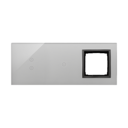 KONTAKT SIMON - PANEL DOTYKOWY S54 TOUCH, 3 MODUŁY, 2 POLA DOTYKOWE PIONOWE + 1 POLA DOTYKOWE + 1 OTWÓR NA OSPRZĘT S54, BURZOWA CHMURA - DSTR3310/72