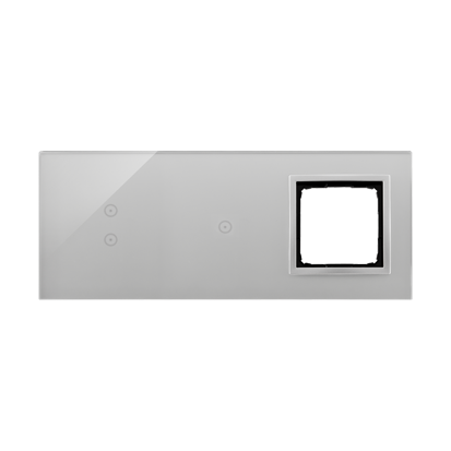 KONTAKT SIMON - PANEL DOTYKOWY S54 TOUCH, 3 MODUŁY, 2 POLA DOTYKOWE PIONOWE + 1 POLA DOTYKOWE + 1 OTWÓR NA OSPRZĘT S54, SREBRNA MGŁA - DSTR3310/71