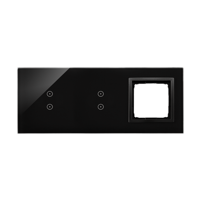 KONTAKT SIMON - PANEL DOTYKOWY S54 TOUCH, 3 MODUŁY, 2 POLA DOTYKOWE PIONOWE + 2 POLA DOTYKOWE PIONOWE + 1 OTWÓR NA OSPRZĘT S54, WULKANICZNA LAWA - DSTR3330/75